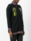 pineapple print bomber jacket