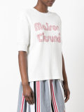logo print ribbed sweatshirt