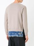 layered detail sweatshirt