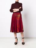 floral print pleated skirt