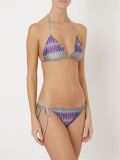 abstract print triangle bikini set