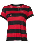 destroyed striped T-shirt