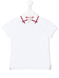 stripe neck polo shirt