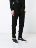 zip detail tapered trousers
