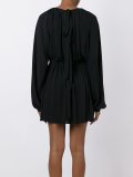 pleated flared dress
