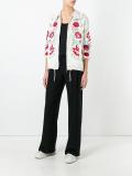 floral embroidered hooded jacket