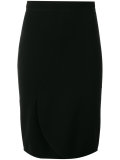 curved front pencil skirt