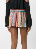zig zag pleated shorts
