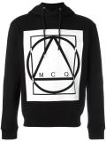 glyph icon print hoodie