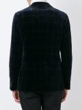 plaid single breasted blazer
