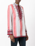 embroidered striped top