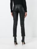 metallic cropped trousers