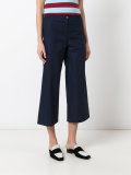 flared cropped trousers