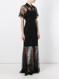 sheer lace evening gown