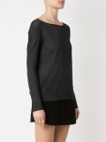 panelled knit blouse