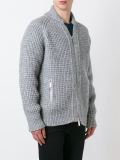zip-up knit cardigan