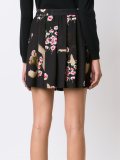 pleated floral skirt
