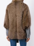cashmere belted fur jacket 