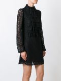 lace sheer ruffled dress