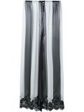 lace application striped trousers