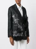 embellished check boyfriend jacket