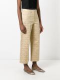 jacquard cropped trousers