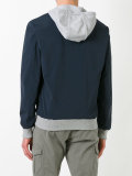 contrast hooded jacket 