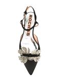 embellished satin sandals 