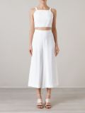 wide leg cropped trousers