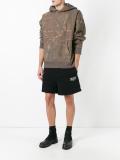 embroidered track shorts