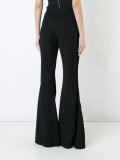piped flared trousers