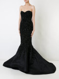 strapless fishtail gown