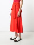 tie-front midi skirt
