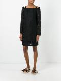 cut out shoulder lace dress