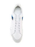 stripe panel lace-up sneakers