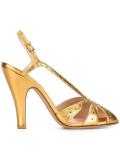 crystal embellished slingback sandals