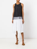 Textured sheer trim top