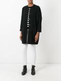 three-quarters sleeve boxy coat