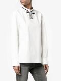 embellished bow collar blouse
