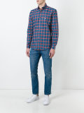 checked button-down shirt