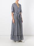 checked maxi dress