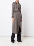 notched lapel trench coat