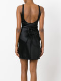 draped mini dress