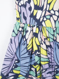 printed A-line dress