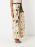 print wide leg trousers