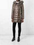 collar detail padded coat