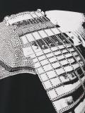 guitar print T-shirt