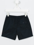 piped striped swim shorts