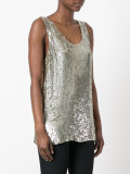 sequin sleeveless vest top