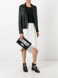 logo print clutch